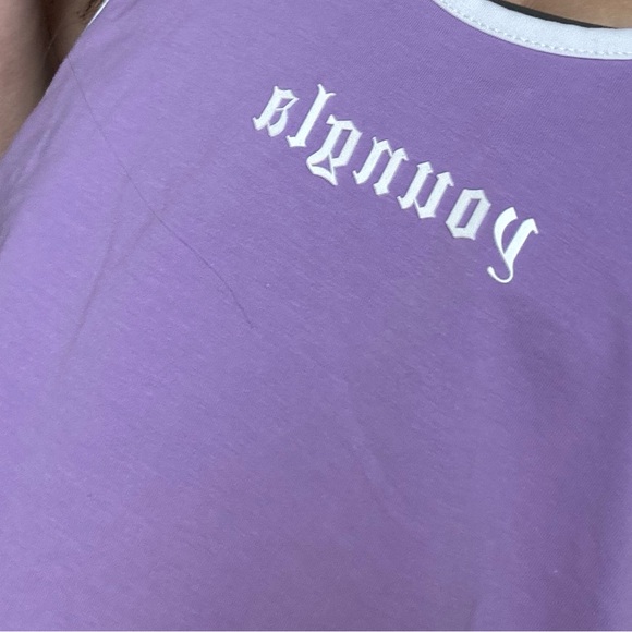 Youngla Purple Tank Top Curved Hem Golden Era workout lilac lavender - Picture 2 of 7